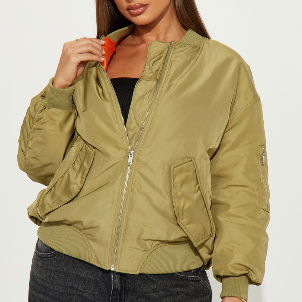 Olive Bomber Jacket